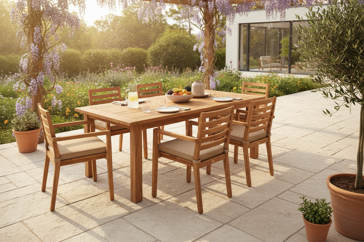 Acacia Wood Outdoor Dining Table